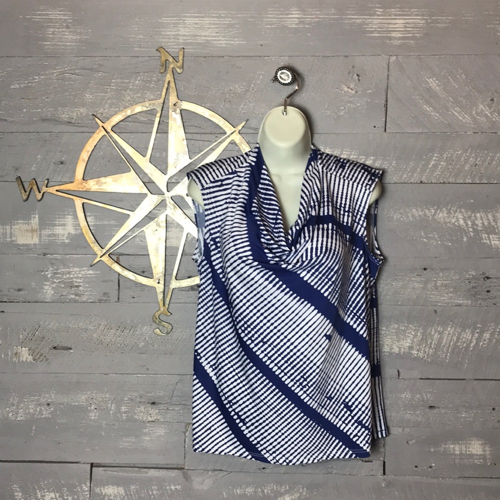 Pretty sleeveless cowl neck top